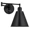Westinghouse Fixture Wall 60W Trocadero Swing Arm, Matte Black Silver Int Shade 6125400 - alternate 1